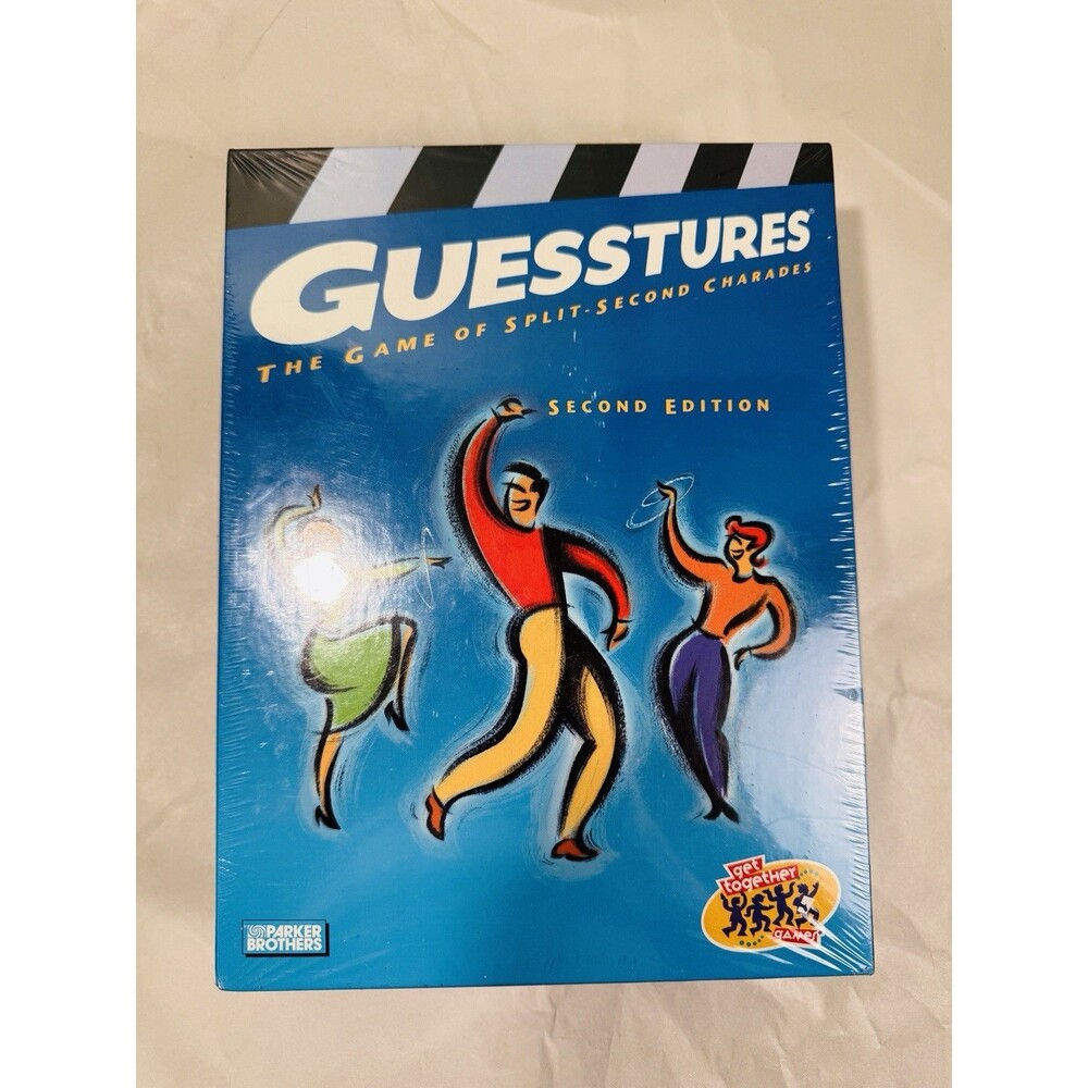 Guesstures Board Game 2nd Edition Parker Bros Split-Second Charades NEW SEALED